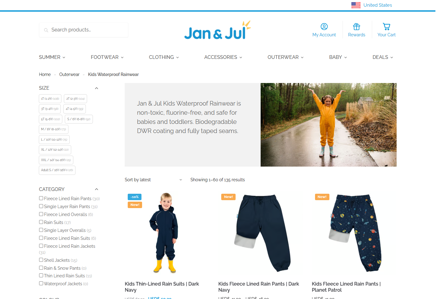 Jan & Jul rainwear page